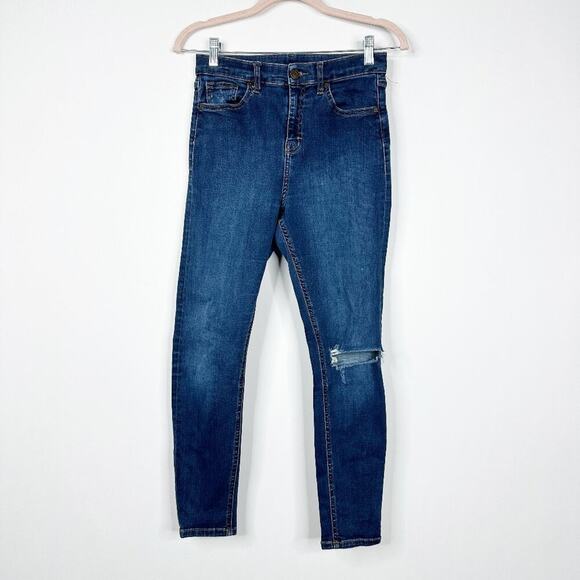 Topshop Denim - 2/$30 Topshop Moto Jamie Jeans High Rise Ripped Skinny Dark Ink Wash W30 #9252